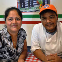 <p>Paula Jimenez and Victor Sanchez, husband and wife, at Sanchez Mexican Restaurant on Degraw Avenue in Teaneck.</p>