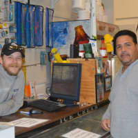 <p>Manager Ryan King and customer Noel Gonzalez chatted about the opening day of fishing season at Jimmy O&#x27;s Bait and Tackle in Bridgeport.</p>