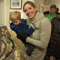 <p>Kids flocked to the train display at Pinkney House.</p>