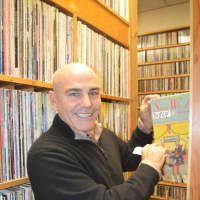 <p>Steve di Costanzo picks a record from the WPKN collection.</p>