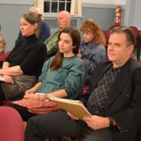 <p>Part of the anti-hunting contingent at the Saddle River Council meeting stayed three hours into the meeting.</p>