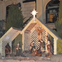 <p>A nativity scene is set up on a Franklin Lakes yard.</p>