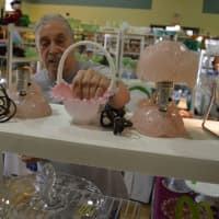 <p>Setting up for the Depression Glass Show in Allendale Friday afternoon. Doors open at 6:30 p.m. Friday.</p>