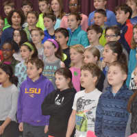 <p>The fifth-grade chorus at Osborn Hill Elementary School entertains members of the Bigelow Center for Senior Activities in Fairfield.</p>