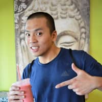 <p>Alan Ho of Waldwick loving his Kinky Reggae &quot;smovee&quot; at the new SuperJuice Nation on Wyckoff Avenue in Wyckoff.</p>