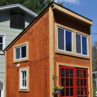 <p>The tiny house built by Matthew Olson and family.</p>