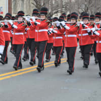 <p>The Bergenfield High School Band led the parade.</p>