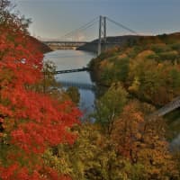 <p>Three Bridges at Bear Mountain over the weekend, with fall colors on full display.</p>