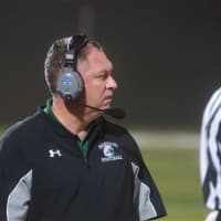 <p>Brewster coach Ed Mulvihill paces the sidelines during Friday night&#x27;s game.</p>