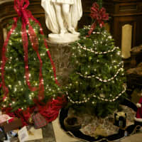 <p>Christmas decorations at Lockwood-Mathews Mansion Museum.</p>