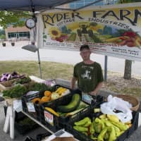 <p>Ryder Farm&#x27;s table at the Hudson Valley Regional farmers Market. </p>