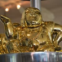 <p>A gold buddha at OLIVE 54.</p>