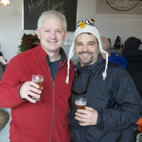 <p>Customers sample various brews on opening day at Black Rock&#x27;s Aspetuck Brew Lab.</p>