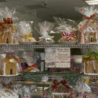 <p>Gingerbread houses for sale at Pastry Garden.</p>