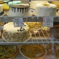 <p>Pies and cakes on display at Pastry Garden.</p>