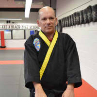 <p>James Cooke of Northvale after a session at Northern Valley Martial Arts.</p>