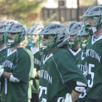 <p>Yorktown&#x27;s sideline watches the action on the field.</p>