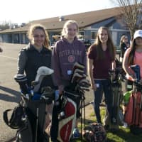 <p>Area kids line up for lessons at Tashua Knolls Golf Course in Trumbull.</p>