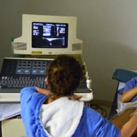 <p>Students at Eastwick College in Ramsey learning ultrasound skills. Three-quarters of the college&#x27;s students enter a health-related field.</p>