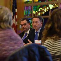 <p>Westchester County Executive Rob Astorino, along with Public Safety Commissioner George Longworth, met Thursday with more than 20 executive directors of local synagogues at Shaarei Tikvah synagogue in Scarsdale.</p>