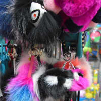 <p>This year kids will be clipping fuzzy keychains, such as these at The Purple Bow in Teaneck, to their backpacks for an &quot;in&quot; look.</p>