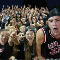 <p>The Yorktown cheering section was packed and loud at Friday&#x27;s game at Rye. </p>