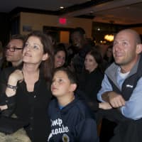 <p>Residents gathered Tuesday night at the Chappaqua Tavern to watch election results.</p>