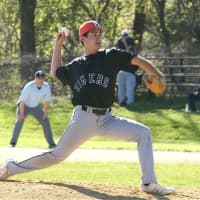 <p>The defending state champion Mamaroneck High School baseball team hit the road Tuesday to take on Mount Vernon in a game played on the Knights&#x27; home field. Pictured: junior Andy Francella, who earned his first varsity win.</p>