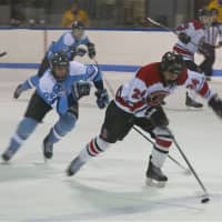 <p>The Rye ice hockey team faced Suffern Wednesday evening at Playland, with the Mounties scoring three late goals to secure a 3-2- win.</p>