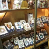 <p>Russian ornaments on display at Kringle&#x27;s.</p>
