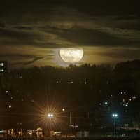 <p>Sunday night&#x27;s rare Supermoon was only visible in Dutchess where clouds were thin.</p>