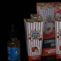 <p>Strawberry popcorn flavor E juice at Dave&#x27;s.</p>