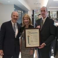 <p>Deputy County Executive Kevin Plunkett (second from R) presented a Proclamation.</p>