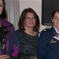 <p>Renee Fillette Ph.D receiving her Athena Award at the recent award ceremony in Dutchess County.</p>