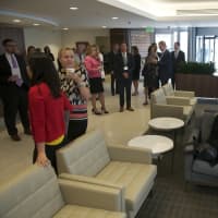 <p>The new lobby and White Plains Hospital was officially unveiled Monday morning. </p>