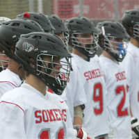 <p>The Somers High lacrosse team celebrated a 7-4 win Saturday over visiting Bronxville.</p>