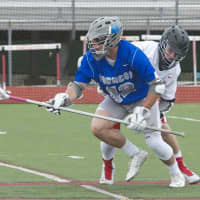 <p>Bronxville&#x27;s Andrew Babyak wins possession as Somers player pursues.</p>