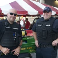 <p>Members of the Carmel PD were on hand at the carnival,</p>