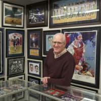 <p>Village Baseball Cards owner Mike Dwyer is celebrating 27 years in his Carmel shop.</p>