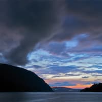 <p>Area thunderstorms resulted in these painted skies and blowing storm clouds over the Hudson.</p>
