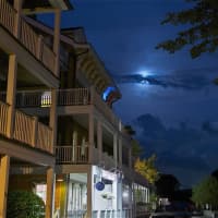 <p>A full moon over Cold Spring Monday night, after thunderstorms cleared from the area.</p>