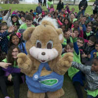 <p>Students at Marvin School celebrate Arbor Day with a tree-planting ceremony and a visit from &quot;Treetures.&quot;</p>