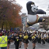 <p>Kung Fu Panda kicks things off as he makes his debut in Stamford&#x27;s UBS Parade Spectacular on Sunday afternoon.</p>