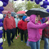 <p>Hundreds come out in the rain Sunday morning to support the March of Dimes March For Babies at Jennings Beach in Fairfield.</p>