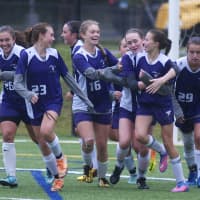 <p>The John Jay girls soccer team scored with 90 seconds remaining Friday to earn a 1-0 win over Greeley.</p>
