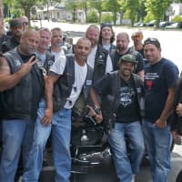 <p>Members of the Yonkers Motorcycle Club and other area clubs hosted a fundraiser for a Yorktown family that needed three heart transplants. Two of the brothers - Dominick and Nicky - are second and third, respectively, from right in the photo.</p>