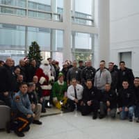 <p>Santa&#x27;s Response Team in the HUMC lobby.</p>