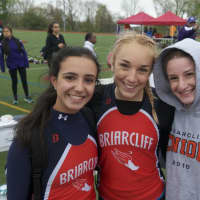 <p>Briarcliff athletes prepare for competition Friday at Somers.</p>