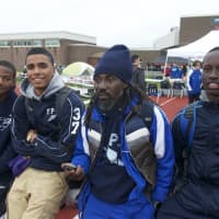 <p>Members of the Yonkers High track and field team at Friday&#x27;s meet.</p>