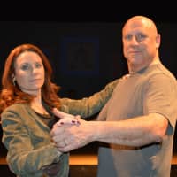 <p>New City actress Lisa Spielman with Port Chester resident Peter Green in &quot;Baby,&quot; playing at the Darien Arts Center in Darien, Conn.</p>